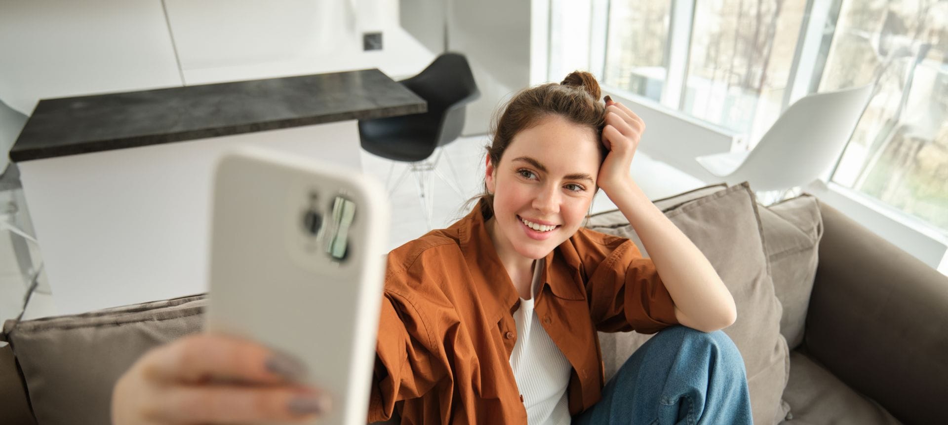 Woman taking a picture of herself